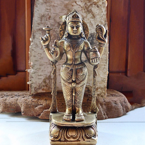 Lord Dhanvantari Messingfigur